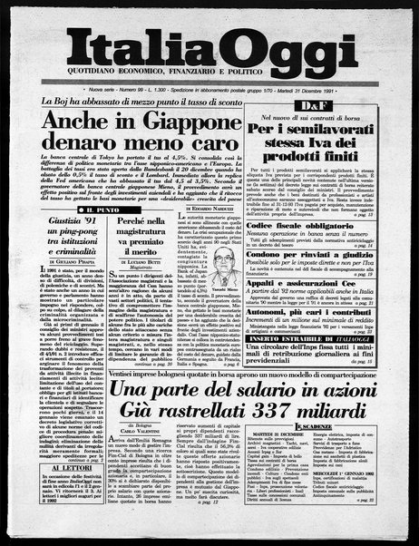 Italia oggi : quotidiano di economia finanza e politica